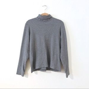 vintage striped long sleeve turtle neck